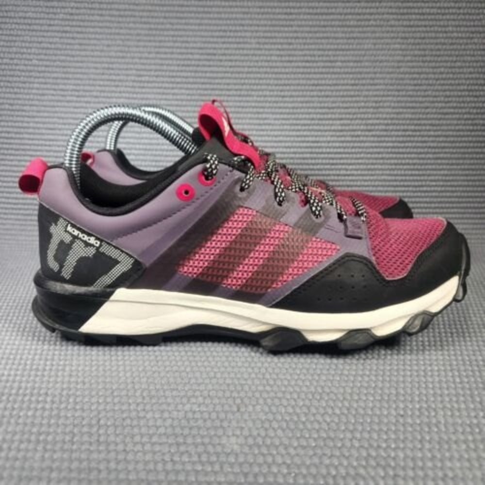 Adidas Kanadia TR7 Womens Size 7.5 Athletic Pink Blue Trail Running Shoes AQ4813